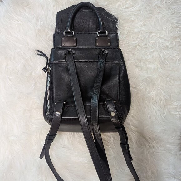 rag & bone Mini Pilot Backpack | Black Italian Lamb Leather - Picture 4 of 11